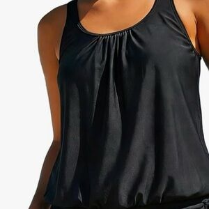 Black Women’s Swimsuit top - Classic Scoop Neck